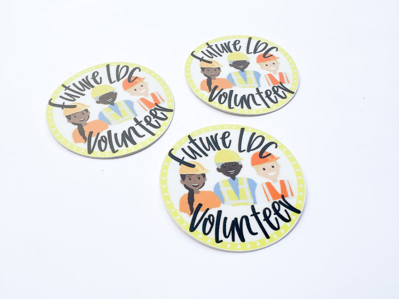 Ldc Sticker Design Future LDC Volunteer Stickers - GINGERS