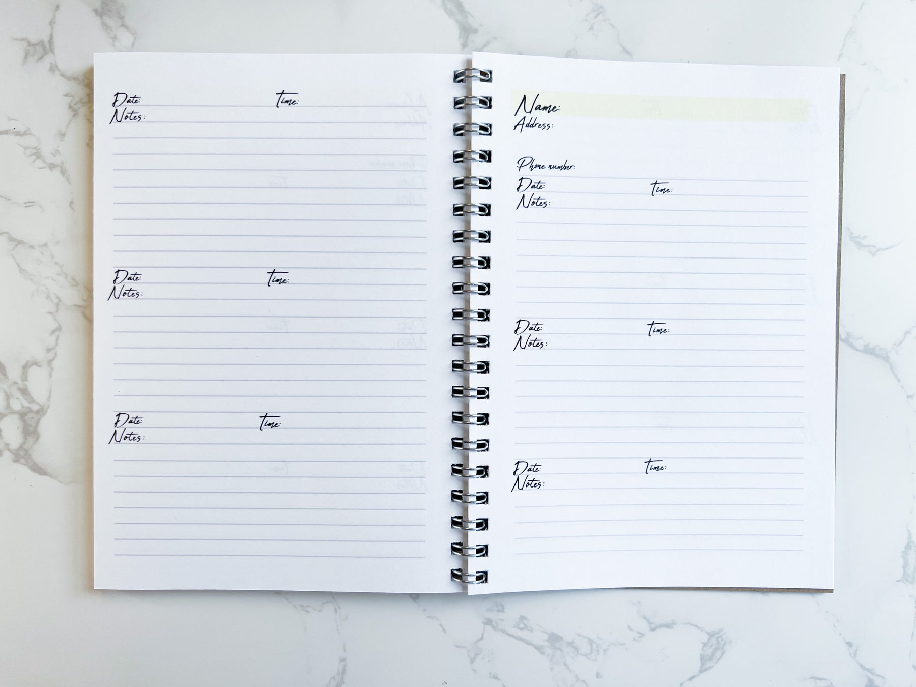 Visit Card Notebook From House to House Return Visit Notebook - Territory Card